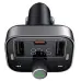 FM Трансмітер Baseus S-09 Pro 18W (USB/PD) Cluster Black, Чорний