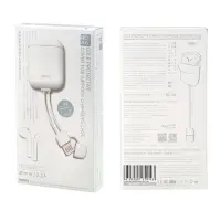 Чехол + кабель Remax для Airpods 2.1A Белый