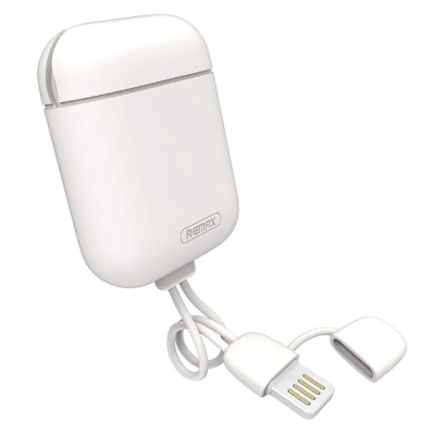 Чехол + кабель Remax для Airpods 2.1A Белый