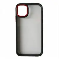 Чехол накладка Crystal Guard iPhone 13 Pro Max Черная/Красная