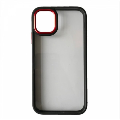 Чехол накладка Crystal Guard iPhone 13 Pro Max Черная/Красная