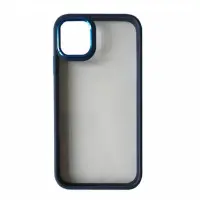 Чехол накладка Crystal Guard iPhone 13 Pro Max Темно-синяя