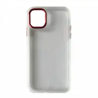 Чехол накладка Crystal Guard iPhone 13 Pro Max Красная/Белая