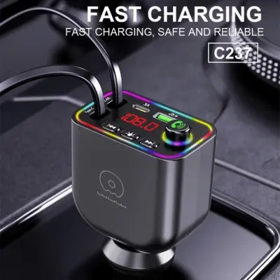 FM модулятор WUW C237 Black, Чёрный FM модулятор WUW C237 Black, Чёрный