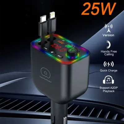FM модулятор WUW C237 Black, Чёрный FM модулятор WUW C237 Black, Чёрный