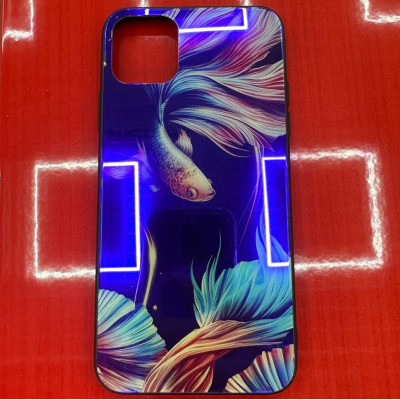 Чехол накладка Glass Fantasy iPhone 11 Pro Max Рыбка