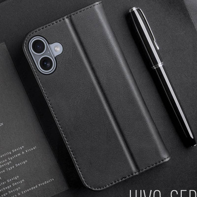 Чехол-книжка Dux Ducis Hivo iPhone 16 Черная