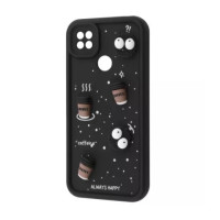 Чехол Накладка Pretty Things Xiaomi Redmi 9C Черная/ Кофе Чехол Накладка Pretty Things Xiaomi Redmi 9C Черная/ Кофе