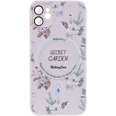 Чехол накладка Secret Garden with MagSafe iPhone 11 Белая