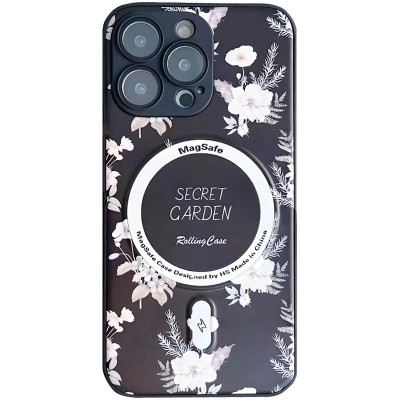 Накладка Secret Garden with MagSafe iPhone 13 Pro Max Черная