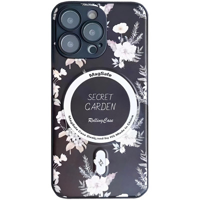 Чехол накладка Secret Garden with MagSafe iPhone 13 Pro Max Черная
