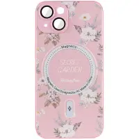 Чехол накладка Secret Garden with MagSafe iPhone 14 Розовая