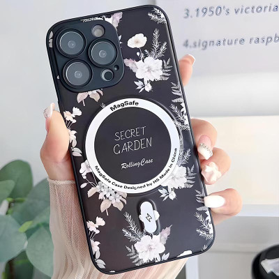 Чехол накладка Secret Garden with MagSafe iPhone 14 Pro Черная