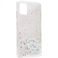 Чехол накладка Star Glitter Samsung A515 (A51) Прозрачная