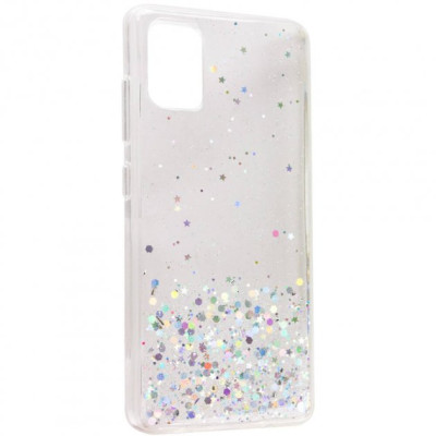 Чехол накладка Star Glitter Samsung A515 (A51) Прозрачная