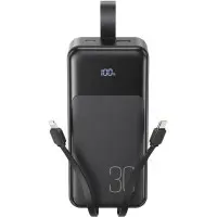 Универсальная мобильная батарея Повербанк XO PR250 22.5W PD 30000mAh Чёрный