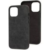 Чехол накладка Leather Croc iPhone 13 Черная Чехол накладка Leather Croc iPhone 13 Черная