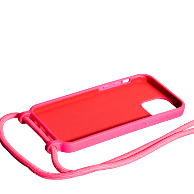 Чехол Накладка Rope Color iPhone 12/12 Pro Розовая (Rose)