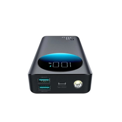 Універсальна мобільна батарея Повербанк Joyroom JR-PBF02 Built-in Cables 30W 20000mAh Чорний