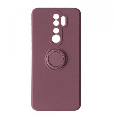 Накладка Ring Xiaomi Redmi Note 8 Pro Вишневая-фиолетовая