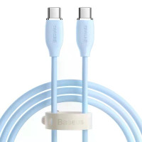 Кабель дата Baseus Silky Type-C to Type-C 100W 1.2м Синий Кабель дата Baseus Silky Type-C to Type-C 100W 1.2м Синий