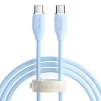 Кабель дата Baseus Silky Type-C to Type-C 100W 1.2м Синий