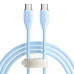 Кабель дата Baseus Silky Type-C to Type-C 100W 1.2м Синий