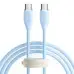 Кабель дата Baseus Silky Type-C to Type-C 100W 1.2м Синій