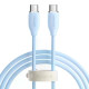 Кабель дата Baseus Silky Type-C to Type-C 100W 1.2м Синий