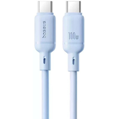 Кабель дата Baseus Silky Type-C to Type-C 100W 1.2м Синий