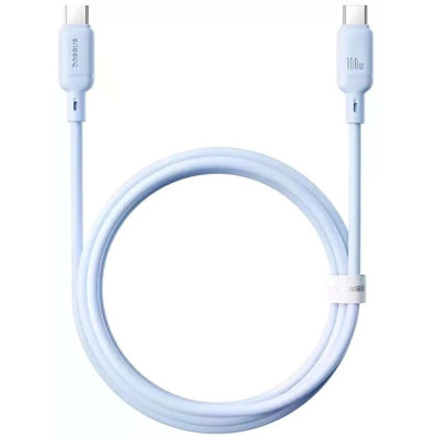 Кабель дата Baseus Silky Type-C to Type-C 100W 1.2м Синий