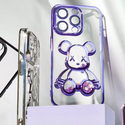 Чехол накладка Shining Bear iPhone 14 Pro Max Темно-фиолетовая