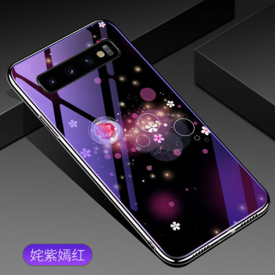 Чехол накладка Glass Fantasy Samsung G960 (S9) Пузырьки и цветы