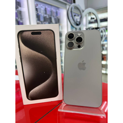 Смартфон Apple iPhone 15 Pro Max 256Gb Natural Titanium, Натуральный Титан "S" (Б/У) (Идеальное состояние)