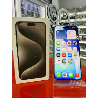 Смартфон Apple iPhone 15 Pro Max 256Gb Natural Titanium, Натуральный Титан "S" (Б/У) (Идеальное состояние)