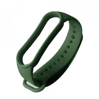 Ремінець Силікон Mi Band 5/6 Темно-Зелений/Dark Green