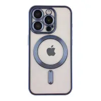 Чехол Накладка Metal Matte MagSafe iPhone 12 Pro Темно-синяя