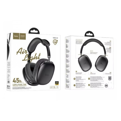 Беспроводные полноразмерные наушники Hoco W35 Air Black Stereo Bluetooth Headphones, черные
