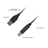 USB кабель для принтера Piko AM-BM 1.8м