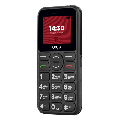 Мобільний телефон Ergo R181 Dual Sim Black, чорний