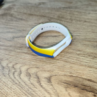 Ремешок Силикон Mi Band 3/4 Желто-голубой