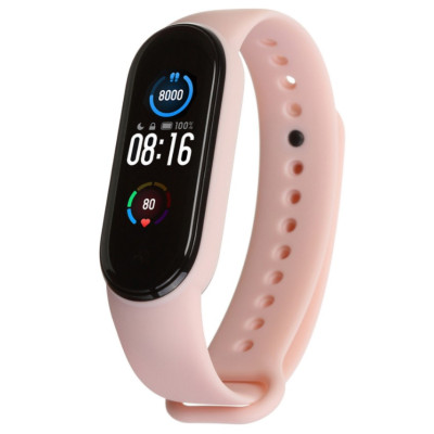Ремешок Силикон Mi Band 5/6/7 Розовый Песок