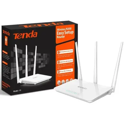 Беспроводной маршрутизатор (роутер) Wi-Fi роутер Tenda F3 White