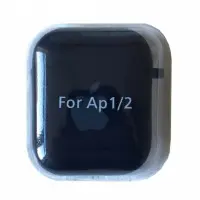 Чохол для AirPods 1/2 Microfiber Logo Чорний