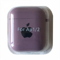 Чохол для AirPods 1/2 Microfiber Logo Черника/ Blueberry Чохол для AirPods 1/2 Microfiber Logo Черника/ Blueberry