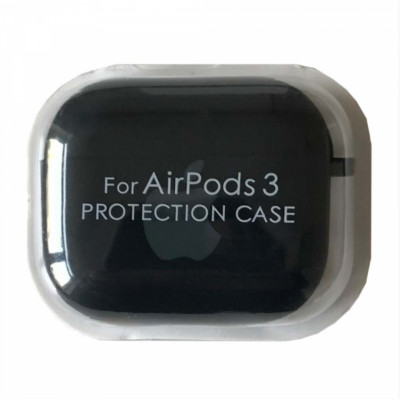 Чехол для наушников AirPods 3 Microfiber Logo Черный