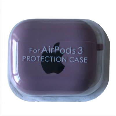 Чохол для навушників AirPods 3 Microfiber Logo Чорниця/Blueberry