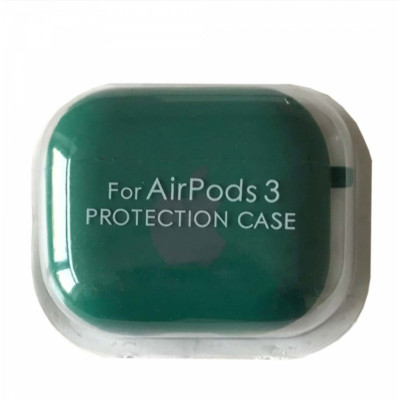 Чохол для навушників AirPods Pro Microfiber Logo Темно-зелений