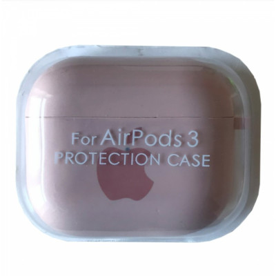 Чохол для AirPods Pro Microfiber Logo Рожевий Пісок