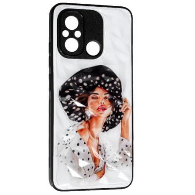 Чехол накладка Prisma Ladies Xiaomi Redmi 12C Девушка в шляпе